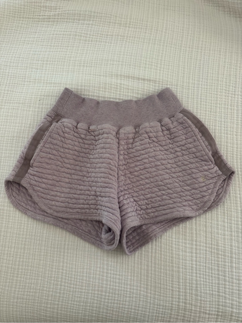 Everlane Organic Cotton Quilted Lavender Women’s Shorts